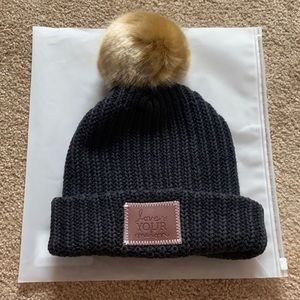 New Black Cuffed Beanie w Pom from Love Your Melon